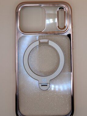 iPhone 17 Pro Max Rose Gold Pearlescent Shimmer MagSafe 360 Spin Magnetic Stand